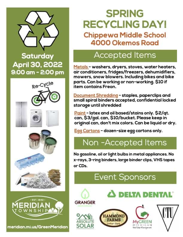 Spring 2022 Recycling flyer