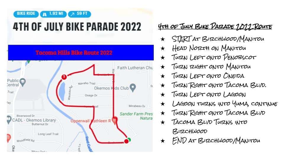 4th of July 2022 - Bike Route